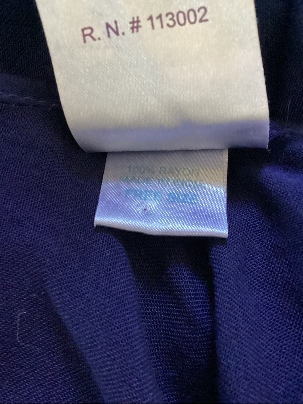 India Boutique Navy Tunic with Light Blue Embroidered Trim - Picture 8 of 9